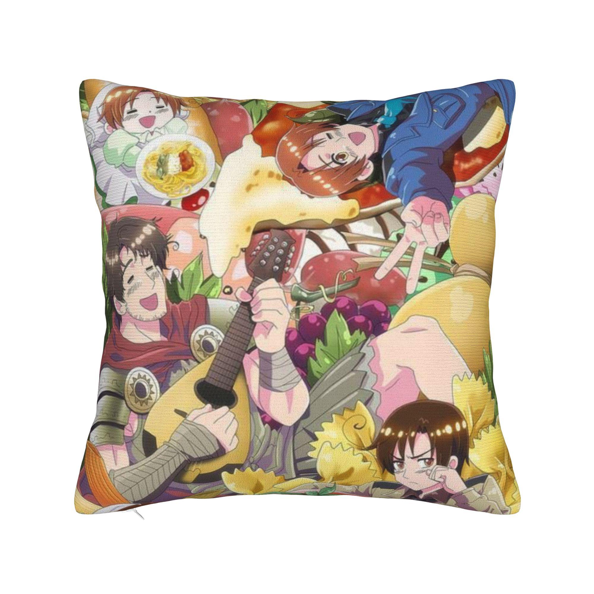 

Hetalia Axis Powers Anime Pillowcases Merch Printed Cushion Cover Gift Pillow Case Cover Home Multi-Size 20x20Inch
