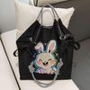Custom Large Canvas Tote with Exquisite Embroidery - Versatile Women's Nylon Shopping Bag