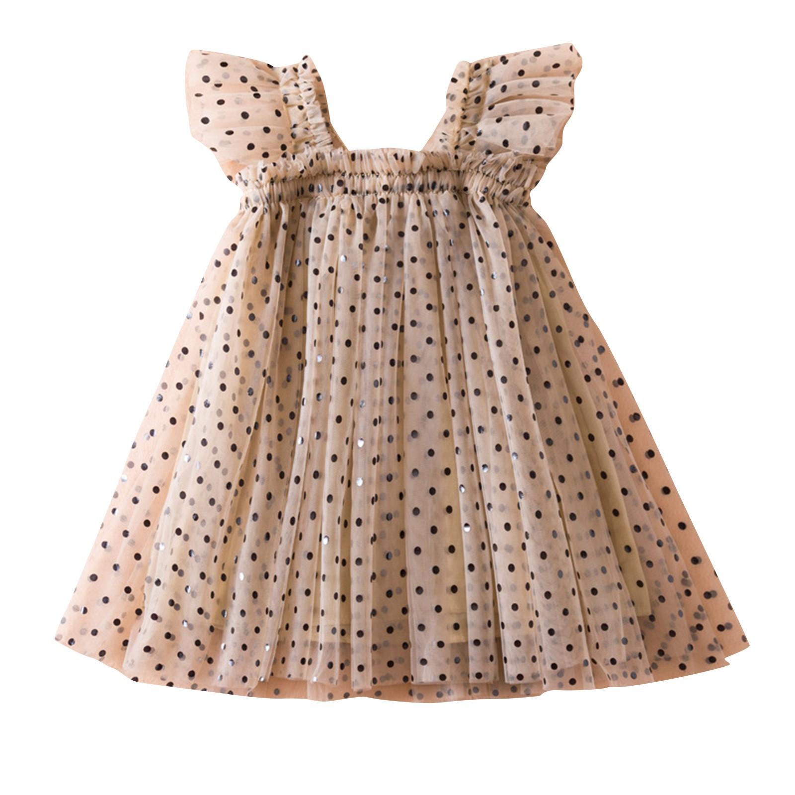 

Летнее детское платье-торт, платье принцессы в горошек для девочки в стиле помпадур 100 верблюд