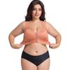 Plus Size Wireless Lace Front Buckle Push-Up French Sleep Bra