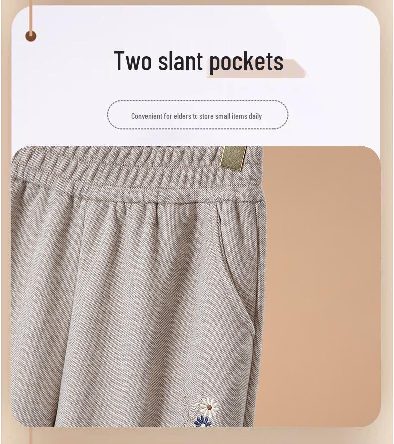 Fashionable Elastic Waist Pants for Women Aged 40-60 - Simple Style, Perfect for Moms, 2026