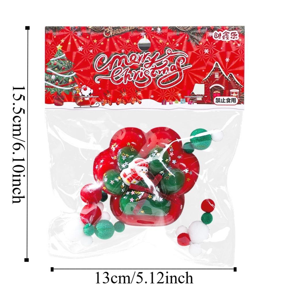 Waffle Christmas Fidget Doll Soft Pinch Food Series Toy Novelty Cat Paw Squeeze Toy  Festival