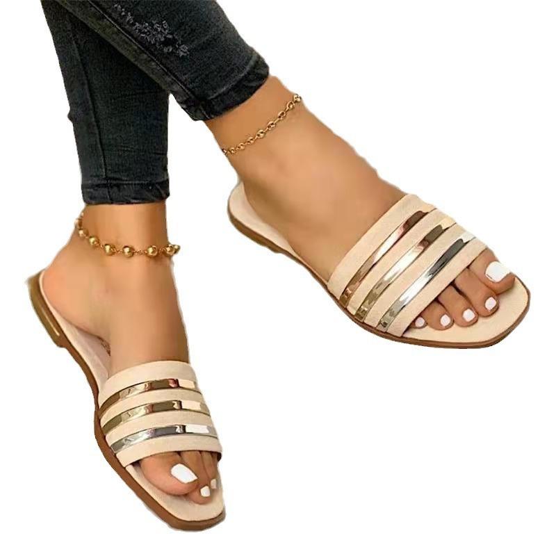Dámské nadměrné velikosti Nové Letní Pohodlné Ploché Venkovní Neformální Nazouvací Sandály
