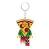 IQ Iconic Pizza Guy Keychain LED Keychain Light Block Toy Doll Movable Mini Figure