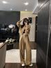 European Spring 2026 Women's Acetate Short Jacket & Casual Suit Pants Set
