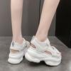 Fashion Luxury Designers Fashion Leather Women Platform Sandals White Chunky Sports Wedge Shoes For Woman Summer Students Shoes Large
