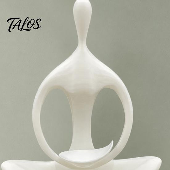 Minimalist Zen Humanoid Sculpture Ornament, 3D Printed Abstract Figurine with Smooth Surface And Delicate Texture, Compact Home Decoration for Living