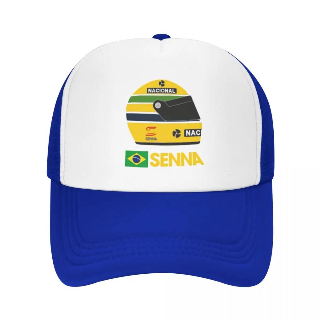 Senna Gelbe Helme Motocross Racing Reise Netz Baseballkappen für Herren Erwachsene Damen Strand Sonnenhut Snapback Kappe