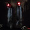 1Pc Halloween Hanging Long Hair Ghost Skeleton Pendant Led Light-Emitting Horror Bar Haunted House Decoration Party Supplies