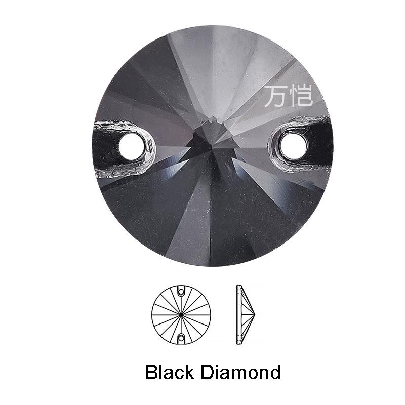 Diy Crystal Glass Hand Sewn Drill Round Clothing Wedding Dress Creative Jewelry Accessories Satellite Hand Sewn Drill