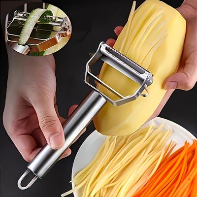 Stainless Steel Vegetable Peeler Slicer Sharp Blade Ergonomic Handle For Potatoes Carrots Fruits Durable Sleek Design Easy Grip