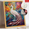 DIY Pearl Gem Colorful Peacock Shining Bead Craft Art Home Wall Ornament Simple Unframed Room Decoration Art Modern Elegant Bird Painting