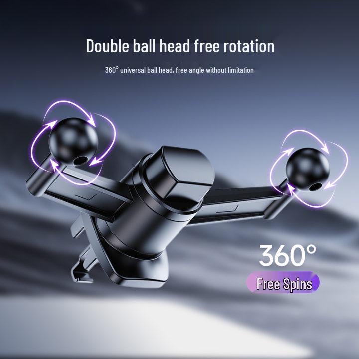 17mm Dual-Position Phone Holder with Vent Mount for Ride-Hailing Apps