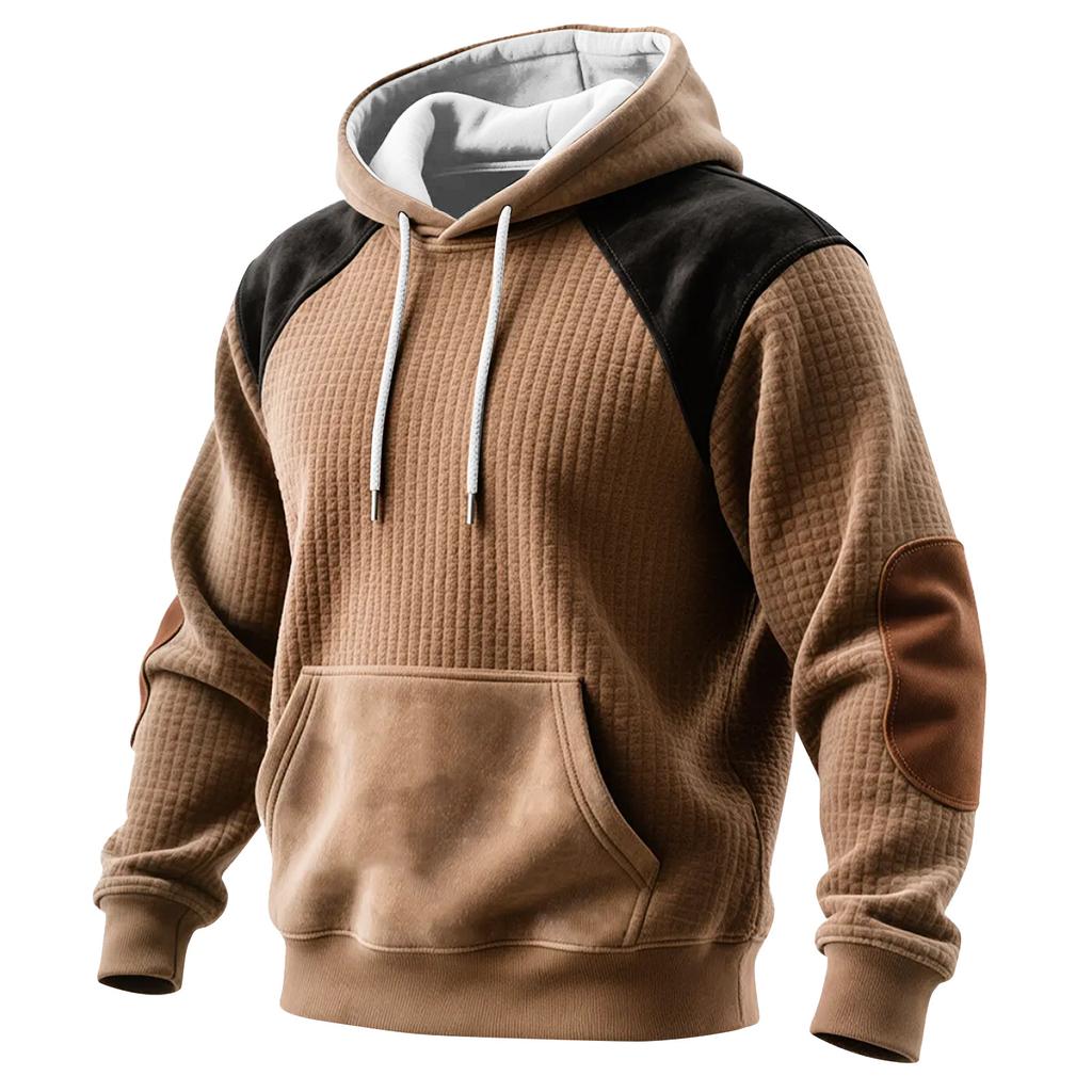 Men's Colorblock Sweatshirt Hoodie Men's Sports Large Size Casual Sweatshirt