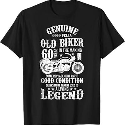 60th Birthday Biker T Shirt Intage Biker Design Shirt