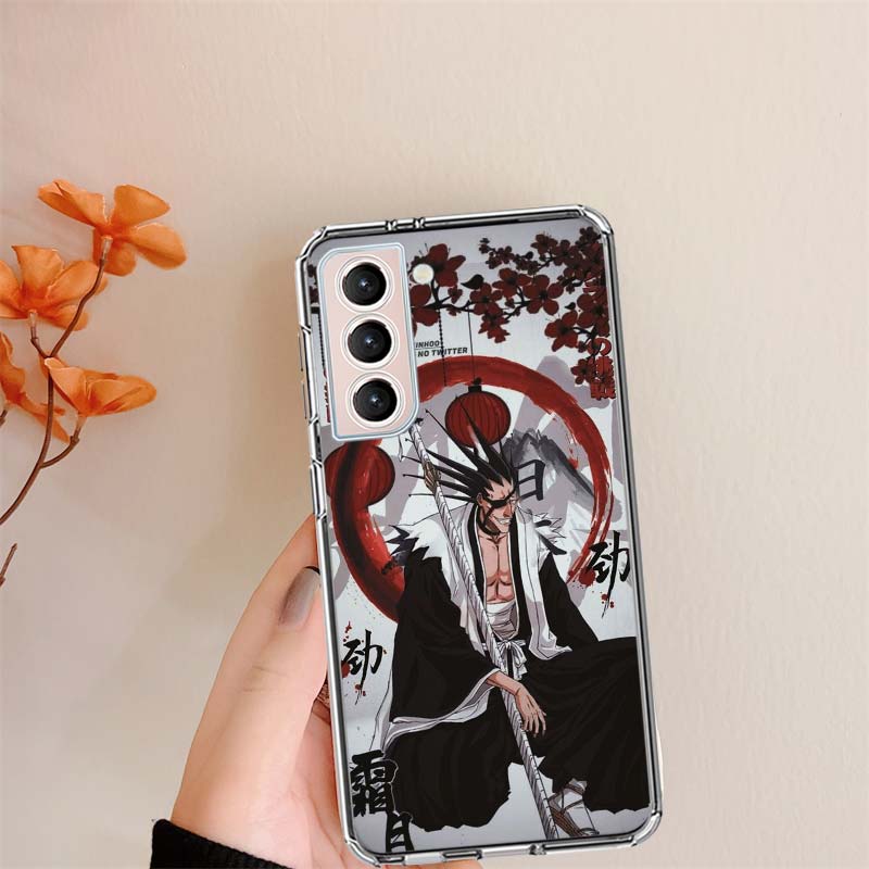 BLEACH Zaraki Kenpachi Clear Phone Cases for Samsung S26 Ultra Galaxy S25 Edge S24 S23 FE S21 Plus S20 S22 S10 Cover Patterned C