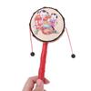 Chinese Spin Rattle Drum Traditional Style Hand Rattle Bell Beginners Monkey Drum  Music Toys