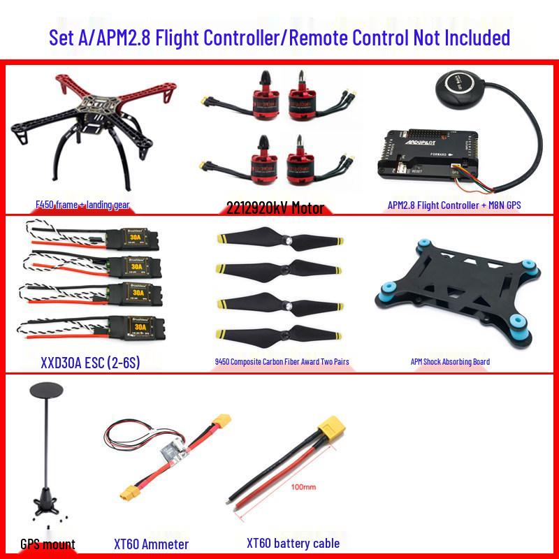 F450 Power System: 2212 920KV Brushless Motor, 30A ESC, 9450 Self-Locking Propeller for F550 Hexacopter/Quadcopter