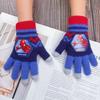 Marvel Spider-Man Winterhandschuhe für Kinder Jungen Warm Gestrickt Touchscreen Fünf Finger Superheld Junge Cartoon Kältebeständig Weiche Fäustlinge