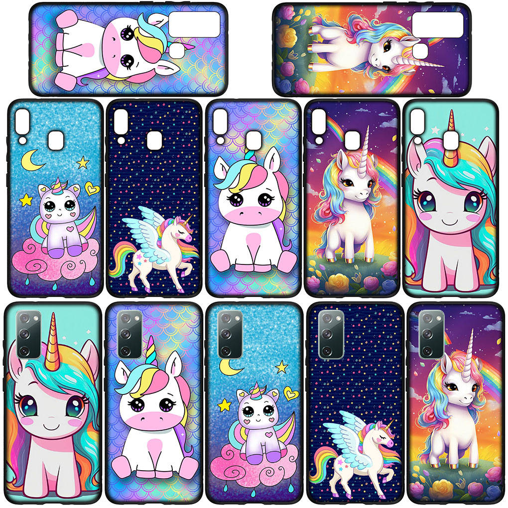 Phone Case for Samsung Galaxy S25 S24 S23 iPhone 16 15 Xiaomi Redmi Note 14 13 12 16E X 11 Pro Max OPPO Moto G85 G54 Huawei Poster Unicorn Horse Cover