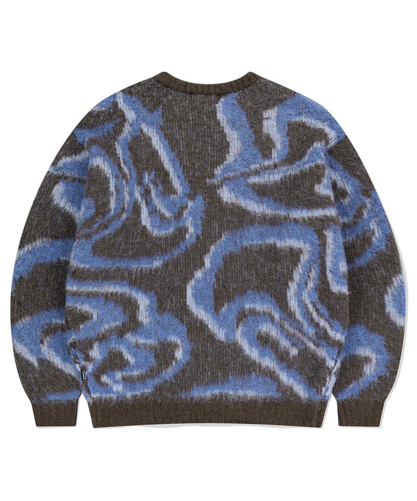 MAHAGRID Destroyed Eclipse Hairy Knit Sweater Brown(Mg2Efmk601A)