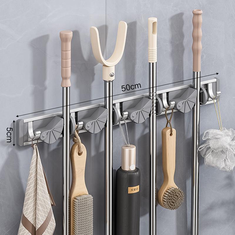Держатель для швабры и метлы для кухни крючки для подвешивания органайзеры для хранения органайзер для кухонных принадлежностей настенная вешалка для товаров для дома 2123₽