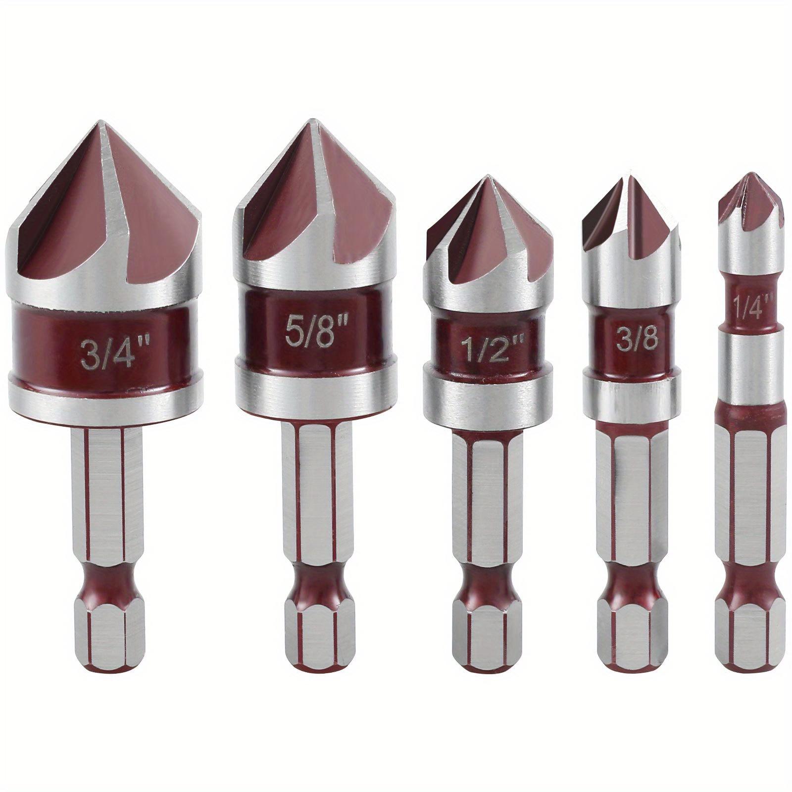 

Набор из 5 сверл M35 из кобальта с шестигранным хвостовиком - Прецизионный наконечник 82°, Разные размеры (1/4 , 3/8 , 1/2 , 3/4 , 5/8 ) для Дерева и Металла 5pcs