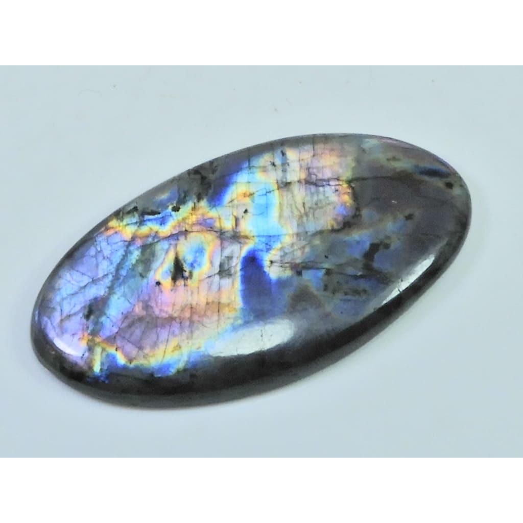 24X48X05MM Natural Purple Labradorite Spectrolite Oval Loose Gemstone 58Cts. D-408