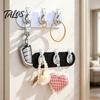 Cat-Shaped Wall Hooks, No Drilling Strong Bearing Capacity Hooks, Three-hook Combination Rack for Keys Bags Accessories