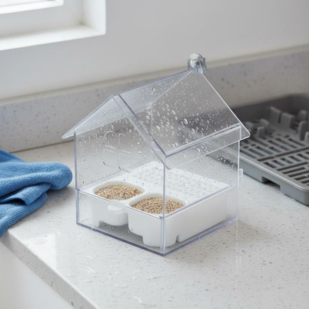 Mehrzweck-Terrariumhaus Multifunktionale Eidechsen-Badewanne Schildkröten-Futterbox Leichte Kaltblüter-Haustier-Wasserschale Hängend