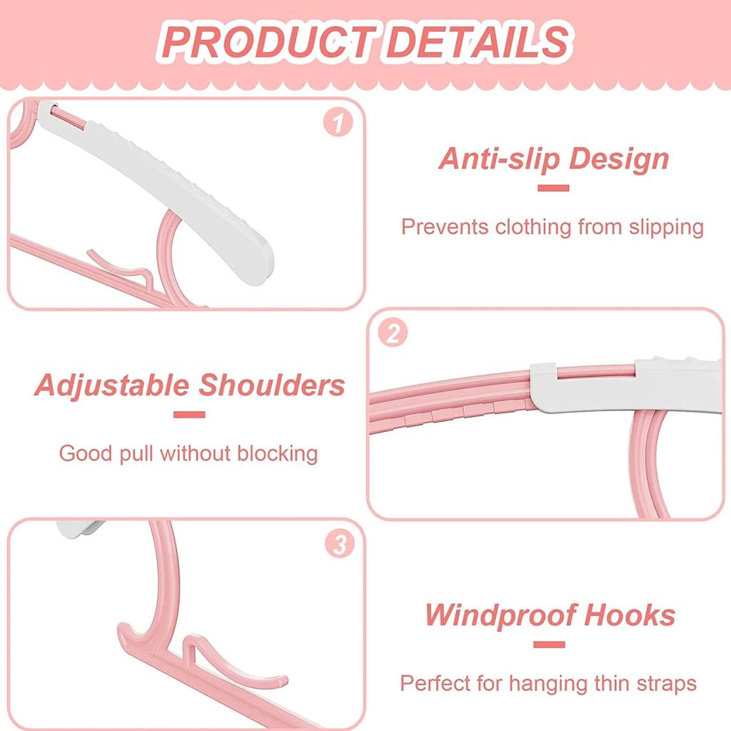 Baby Coats Rack Non-slip Baby Clothes Hanger Adjustable Storage Hangers Cute Kids Clothes Organizer Closet Children