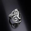 Triskele Triskelion Ring Stainless Steel Adjustable Triple Spiral Amulet Finger Rings Jewelry Gift for Women