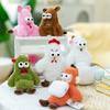 Creative funny egg-laying chicken plush bag pendant key ring doll pendant ugly cute doll plush mobile phone holder