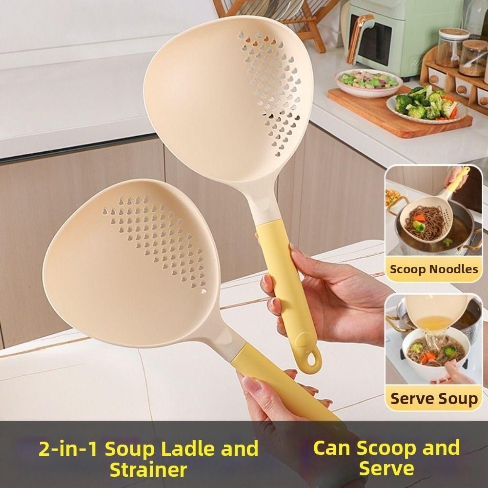 High Heat Resistant Soup Ladle & Colander Big Size Kitchen Ladle Strainer  Kitchen Use