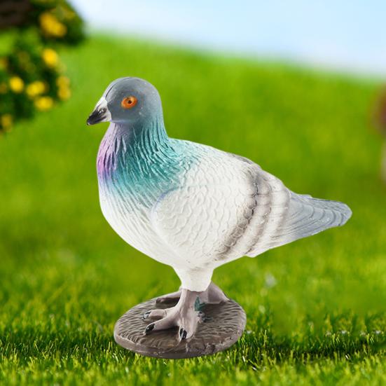 Feather Animal Model Simulated Magpie Pigeon Cuckoo Blue Wren Rusty-breasted Tit Solid Model Ornament PVC Bird Statue Figurine Desktop Decoration