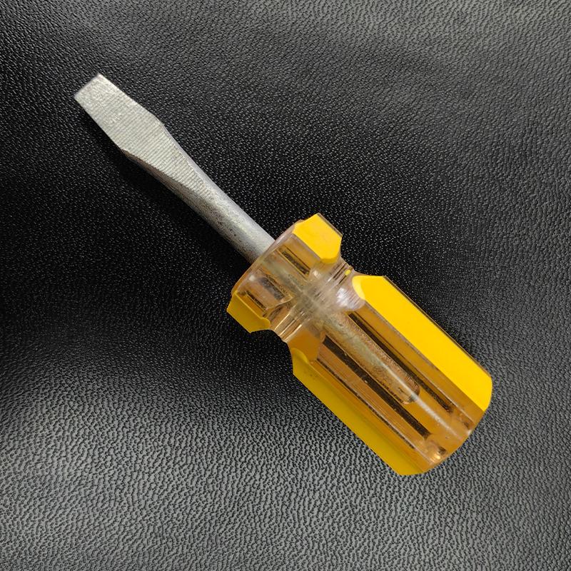 Mini Dual-purpose Small Screwdriver Dual-purpose Matching Cross Shaped Radish Head Short Fat Single Use Transparent Screwdriver