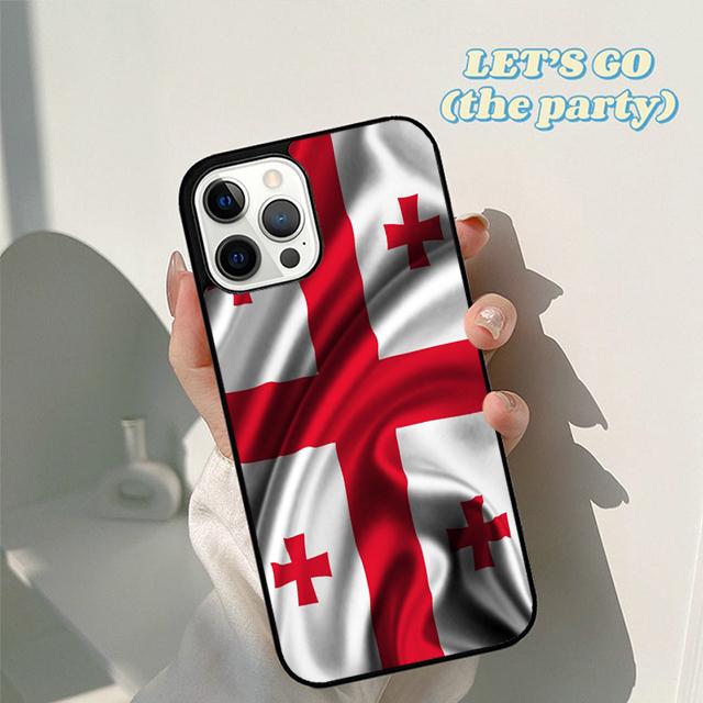 Autumu Georgia Grunge Flag Phone Case Cover for iPhone 17 Air 16 16e 15 12 11 13 14 Pro Max Apple Plus Coque