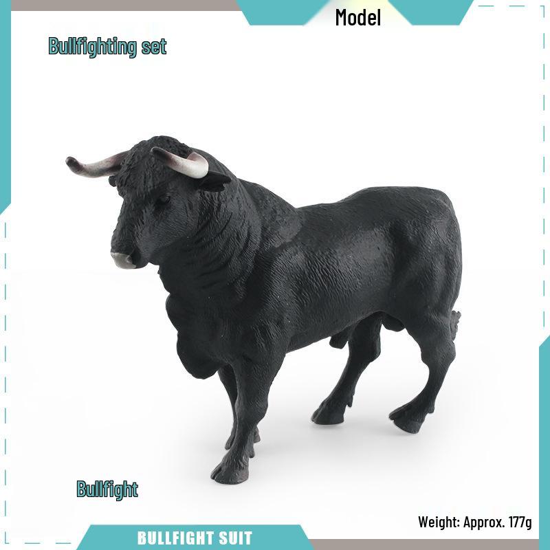 Spanish Bullfighting Set: North African Wild Bull & Tamed Bull Rider Figurine