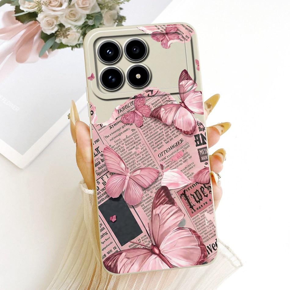 Für Xiaomi Redmi K90 Niedliche Katze Blume Cartoon Handyhülle Für Redmi K 90 K90 Pro Max 5G Stoßfeste Weiche Silikonhüllen Stoßfänger