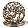 Beautiful Phoenix Mechanical Pocket Watch Charm Lucky Pendant Flower Carving Auto Watches Men Women Unisex Vintage Special Gifts