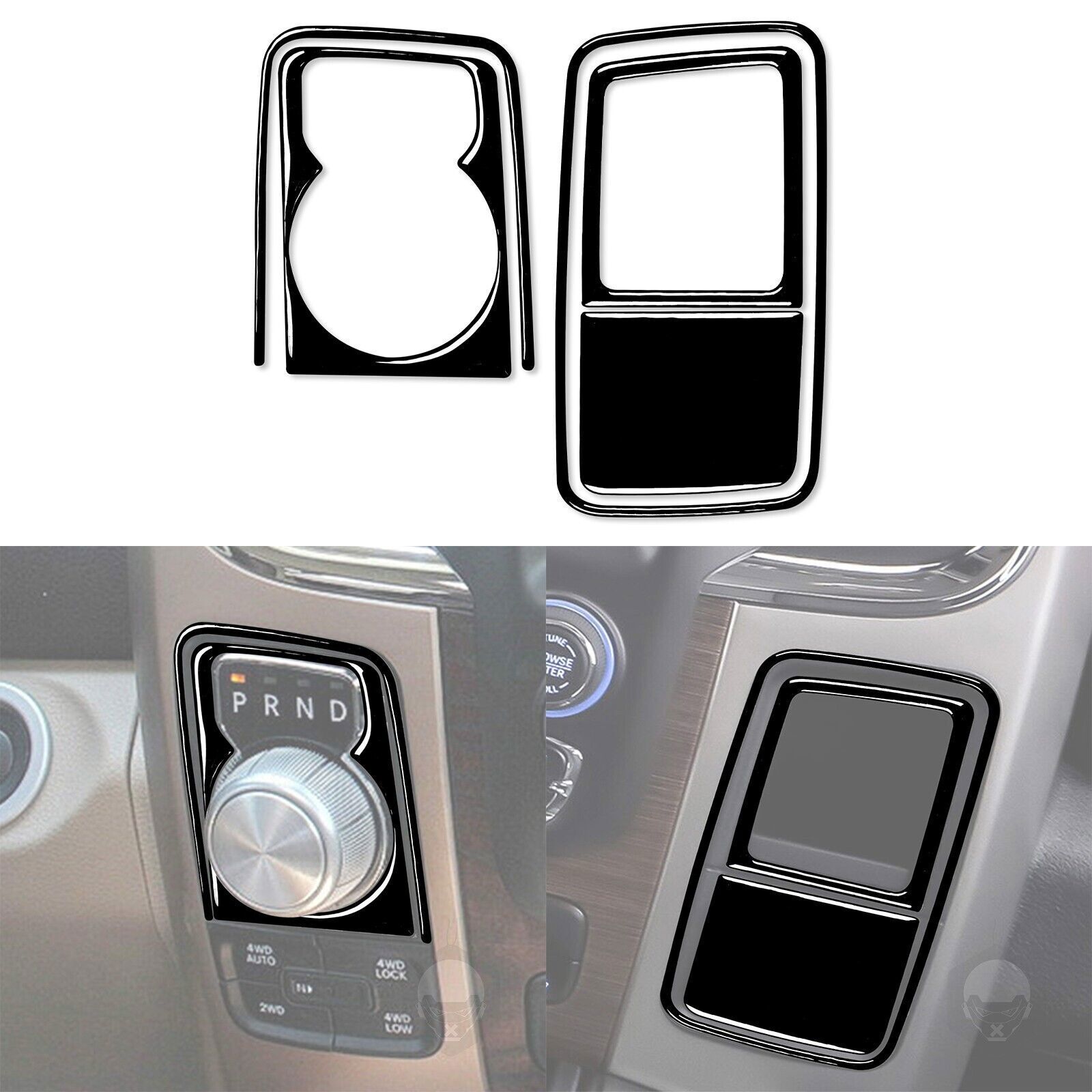 Glossy Piano Black Console Gear Shift Panel Cover For RAM 1500 2500 3500 2013-18