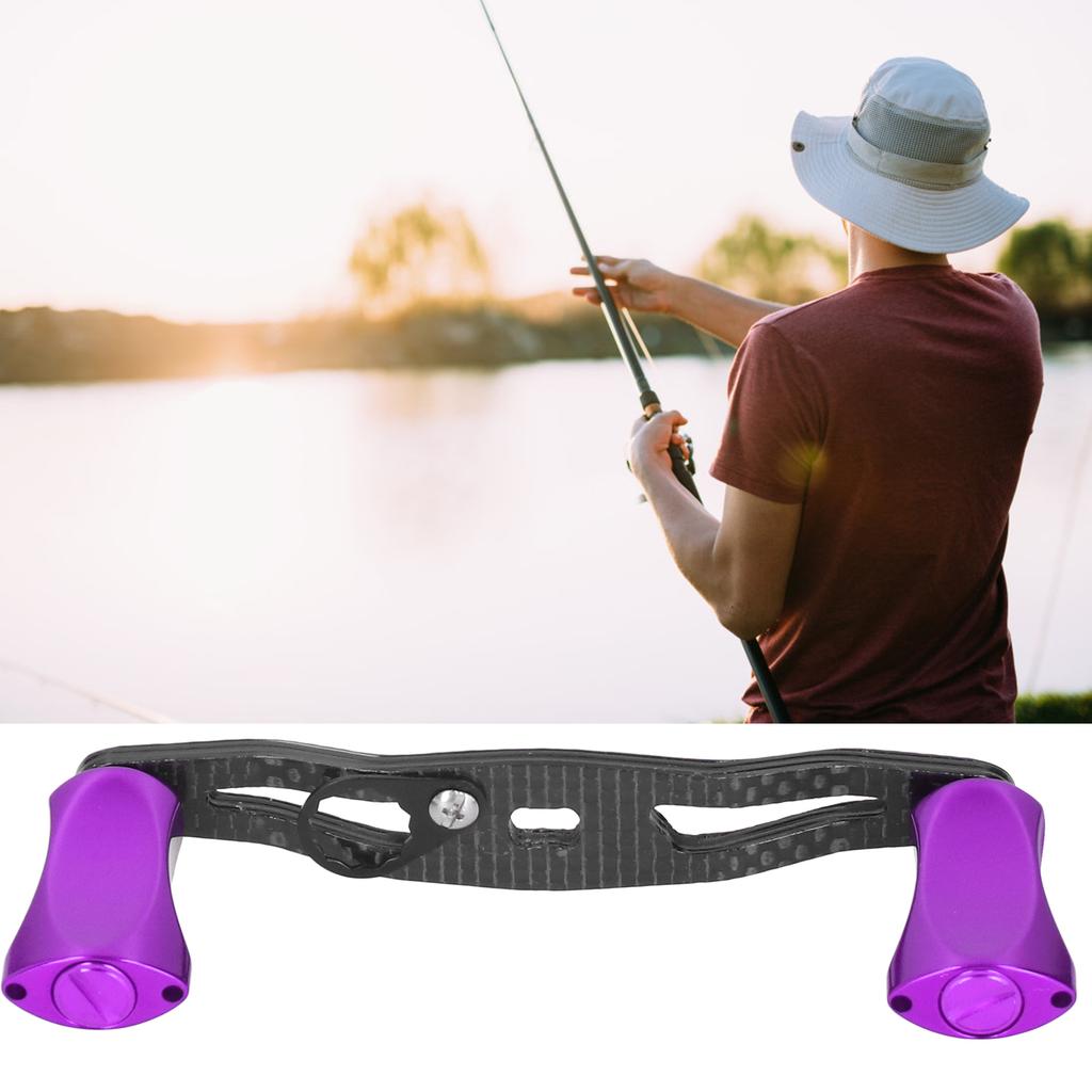 LowProfile Reel Conversion Double Rocker Flat Handle Knob Fishing Wheel Accessory(purple )