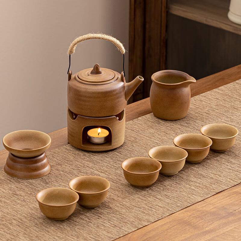 Meijin Vintage Wood-Fired Ceramic Tea Kettle Set