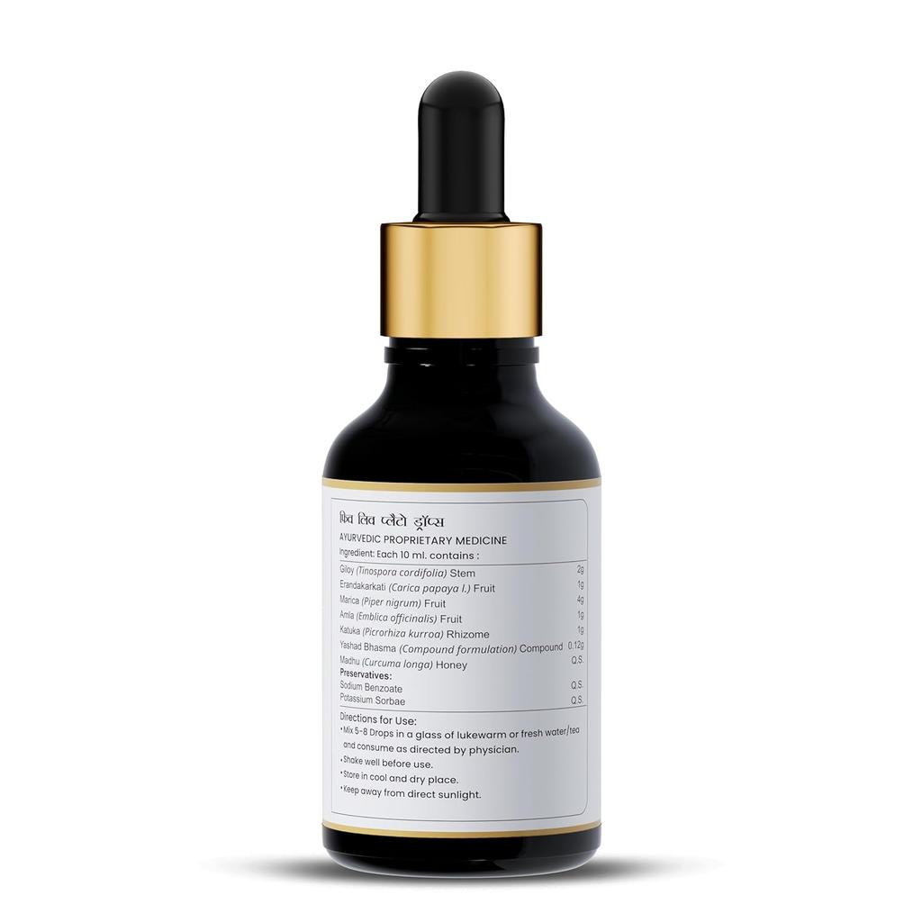 Jeena Sikho FIV LIV PLATO Ayurvedic Wellness Drops For Temperature Balance Support Herbal Body Balance Drops 30 ml