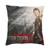 Horror Zombie TV Show The Walking Dead Cushion Cover Polyester Throw Pillow for Sofa Square Pillowcase Living Room Decoration,(2)