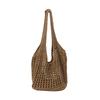 Summer Knitted Flowers Tote Bag With Woven Design For Casual Daily Use