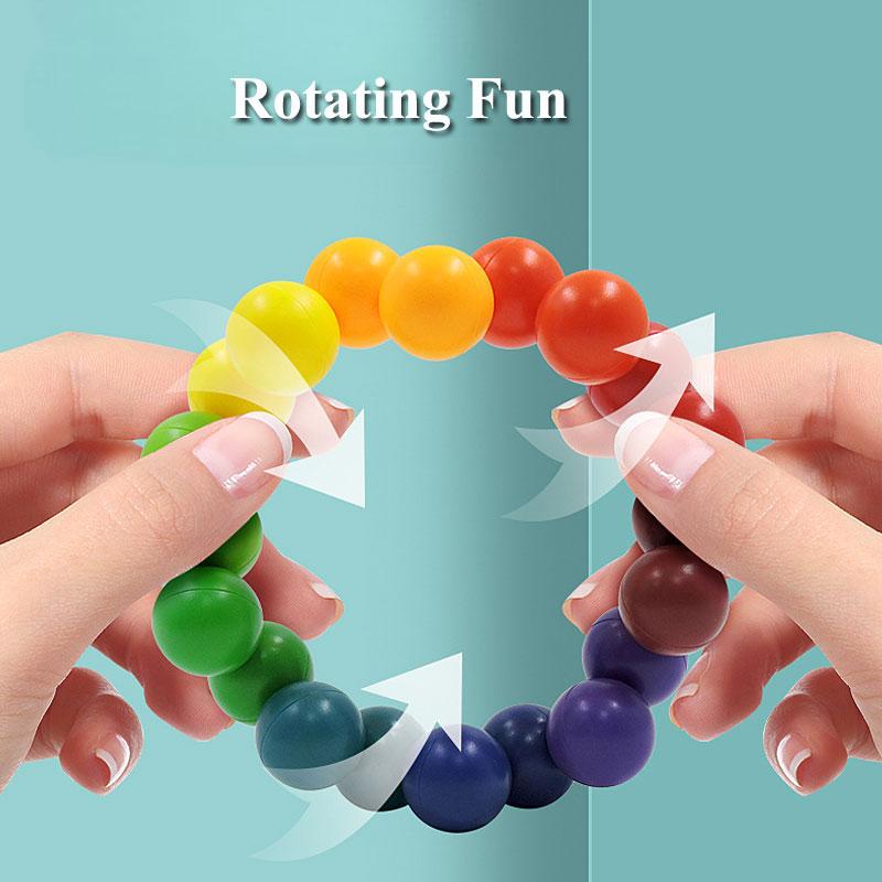 Fidget Spielzeug Lernfarbe Ball 3D Puzzle Montessori Spiel Form Zuordnungsspielzeug für Kinder Training Sensorisch Kinder Erwachsenen Geschenk