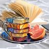 AT19-3D Painted Book Coffee Mug -Book-Shaped Cup,11Oz Glass Coffee Cupshaped Cup For Book Lovers,Readers,Librarians & Writers