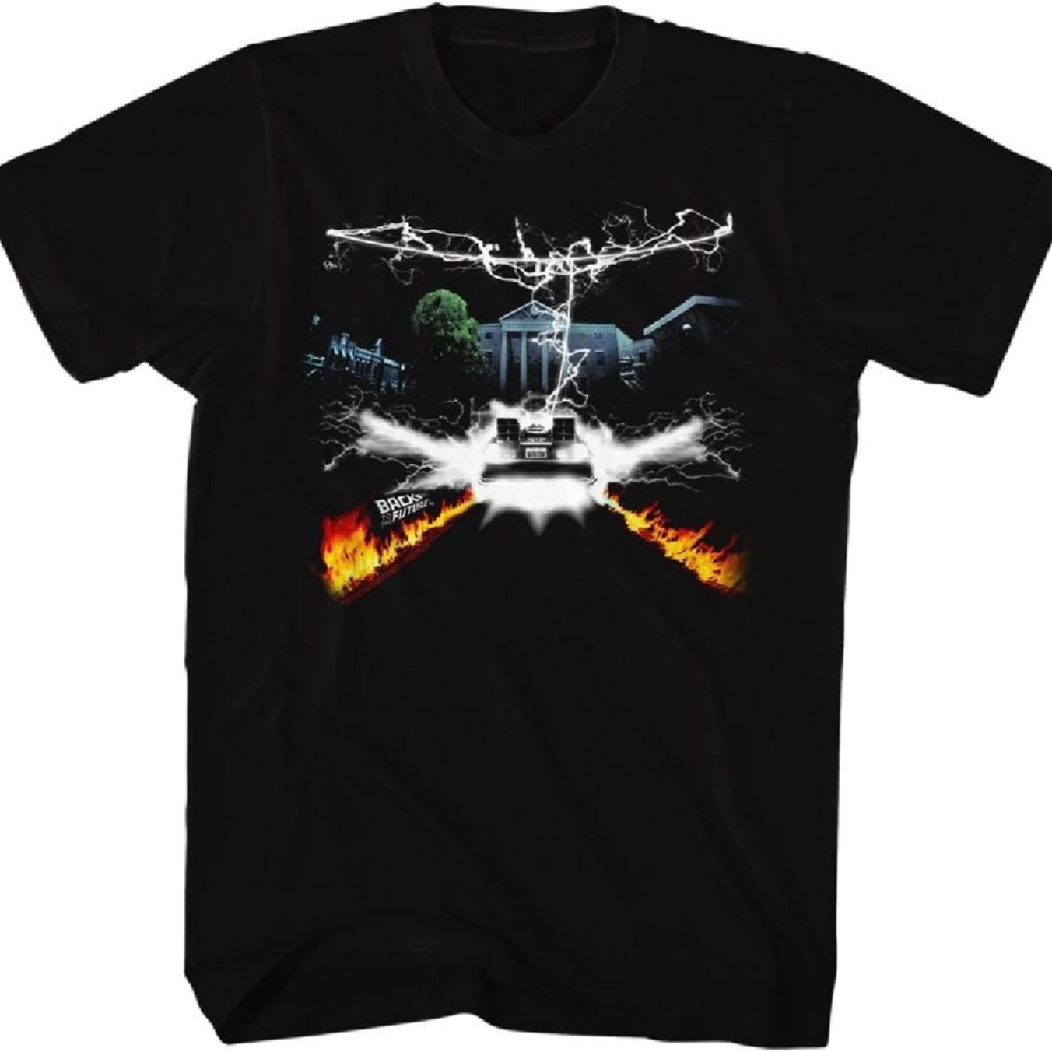 

Back to The Future - Mens Collage T-Shirt, Color Black, Size Large XXXXXL