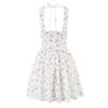 French White Pastoral Floral Suspender Dress Female Summer Spice Girl Pure Desire Wind Waist Thin Princess Tutu